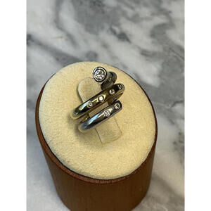 14K Yellow & White Gold Coil Ring Size 6.25